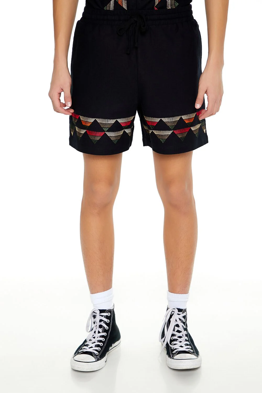 Geo Embroidered Shorts - Image 2