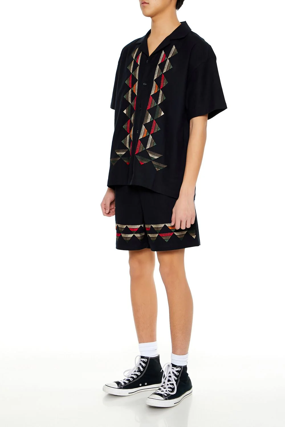Geo Embroidered Shorts - Image 3