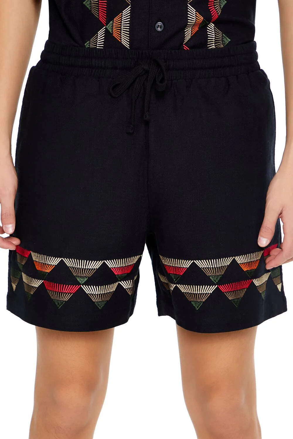 Geo Embroidered Shorts - Image 5