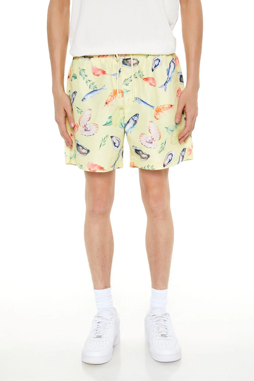 Fish Print Swim Trunks - Image 2