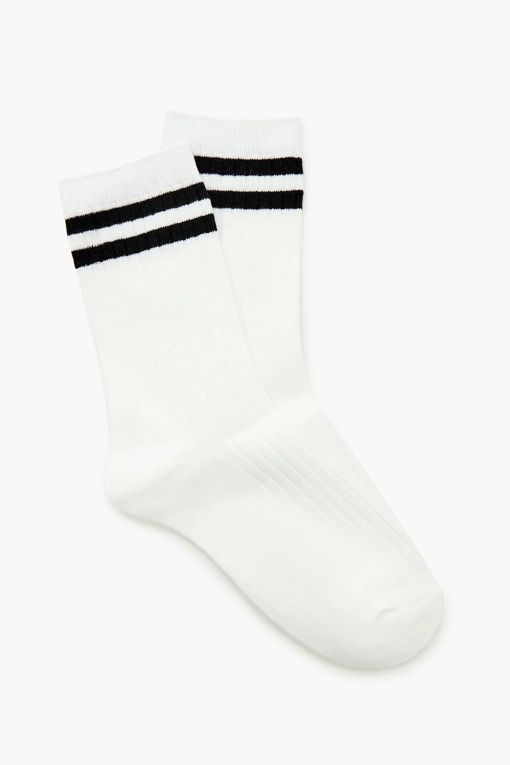 Ribbed Varsity-Striped Crew Socks - Image 2