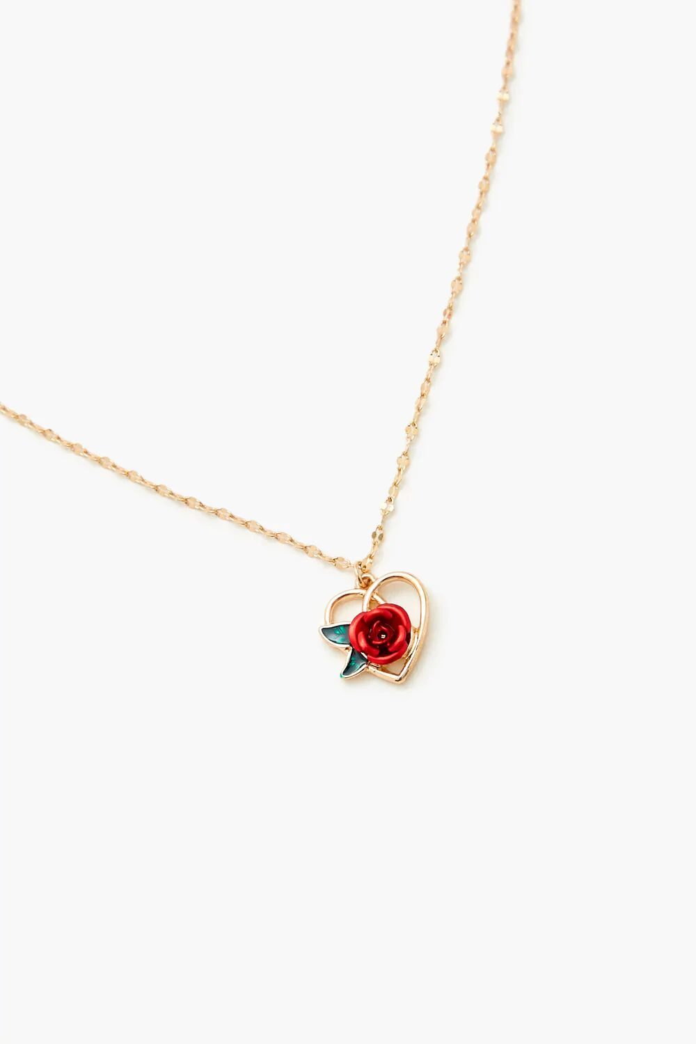 Rose Heart Pendant Necklace - Image 2
