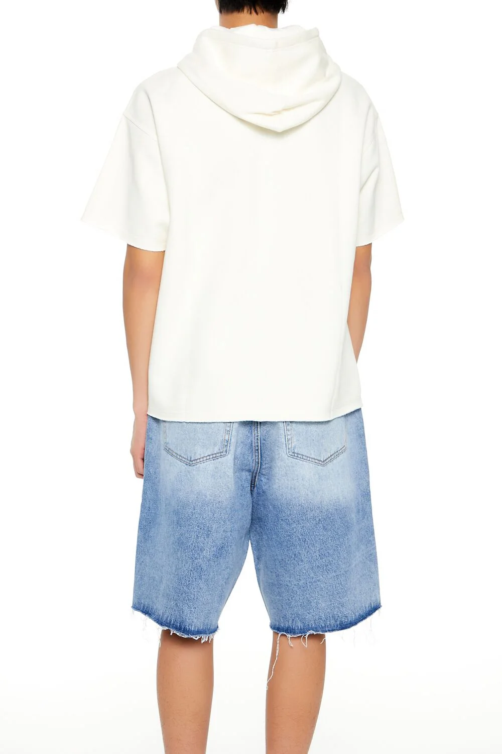 Short-Sleeve Drawstring Hoodie - Image 5
