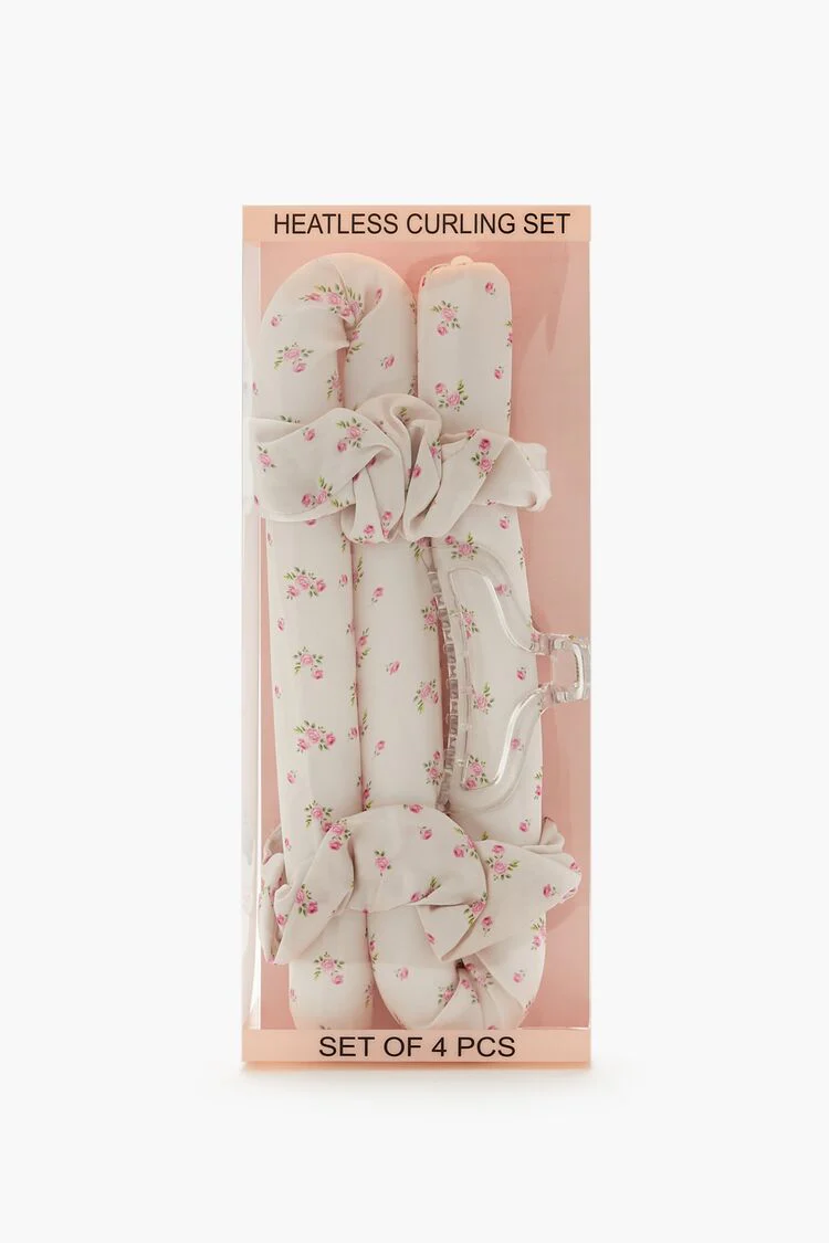 Floral Heatless Curling Rod Hair Set - Image 2