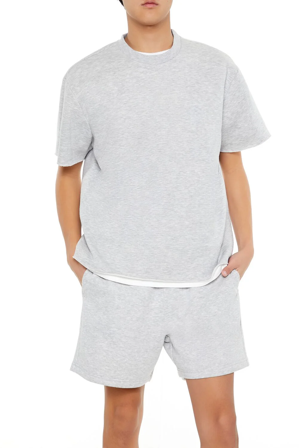 Athletic Cropped Short-Sleeve Raw-Cut Tee - Image 11