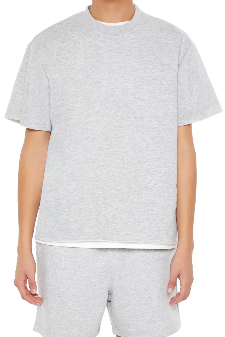 Athletic Cropped Short-Sleeve Raw-Cut Tee - Image 13