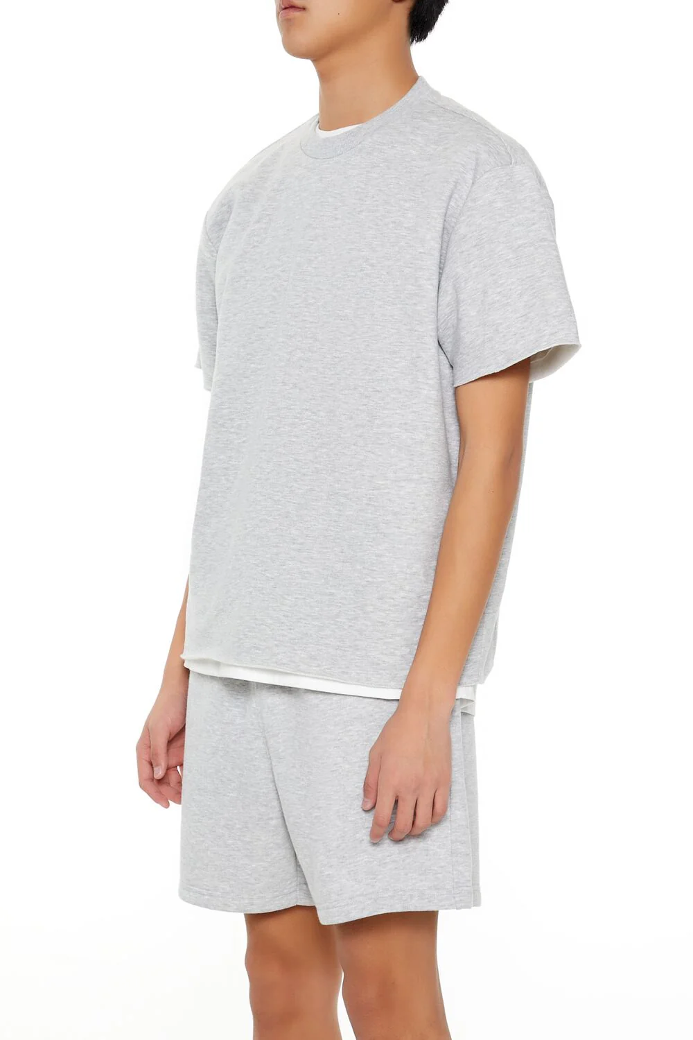 Athletic Cropped Short-Sleeve Raw-Cut Tee - Image 14