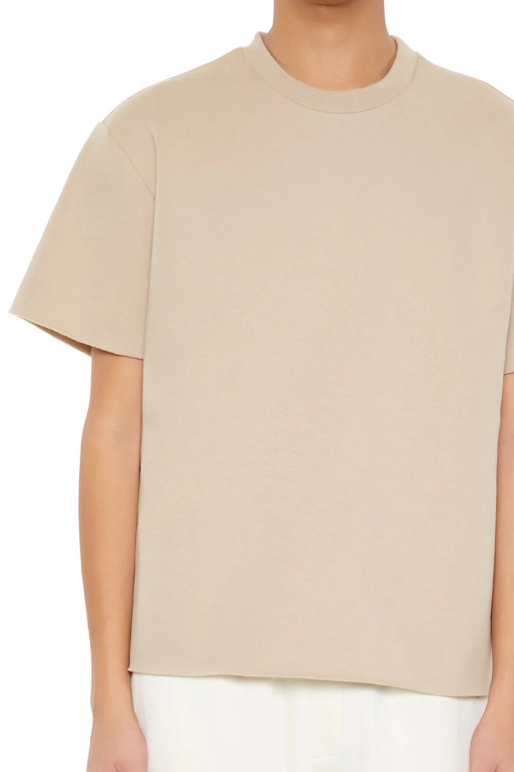 Athletic Cropped Short-Sleeve Raw-Cut Tee - Image 8