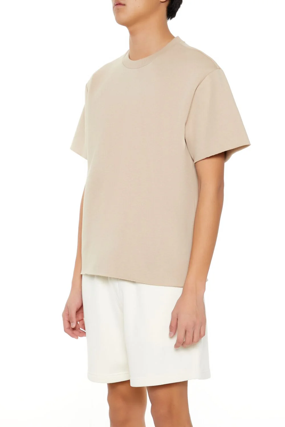 Athletic Cropped Short-Sleeve Raw-Cut Tee - Image 9