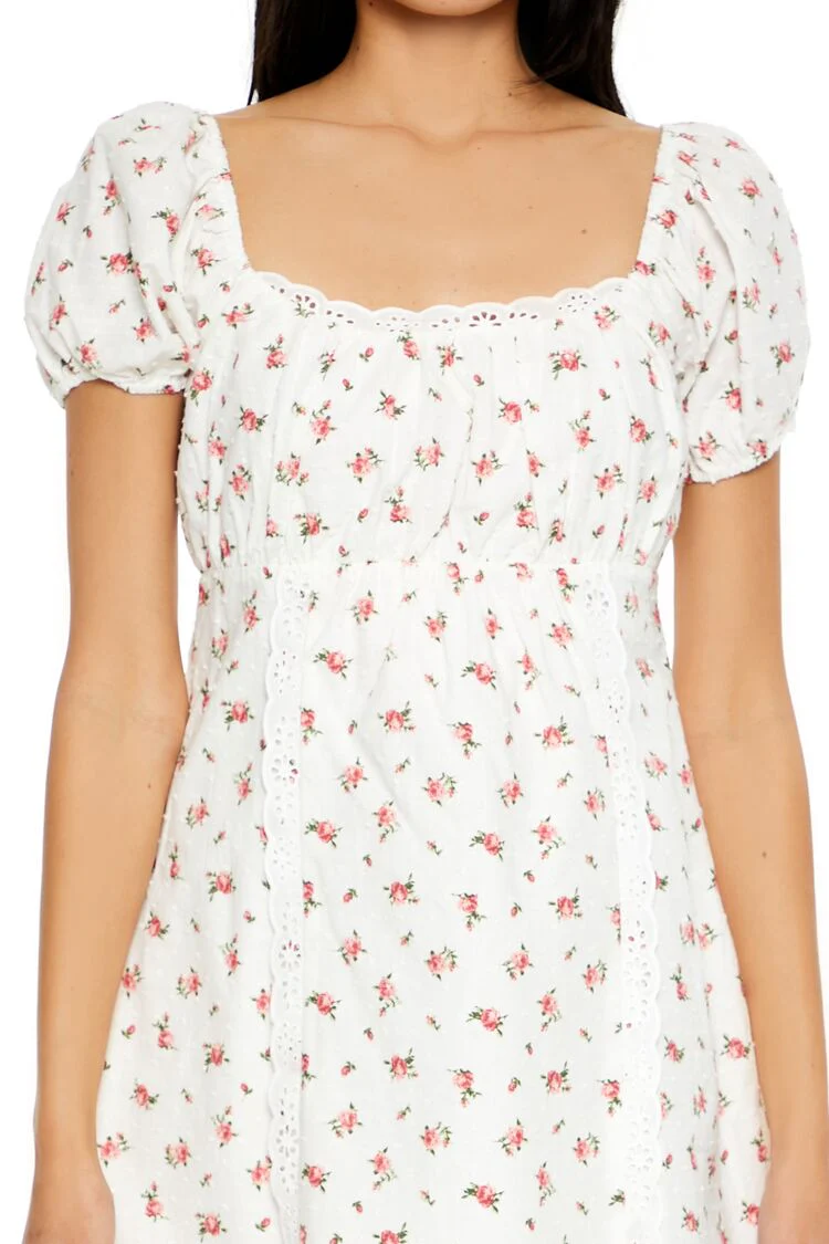 Clip Dot Rose Mini Babydoll Dress - Image 5