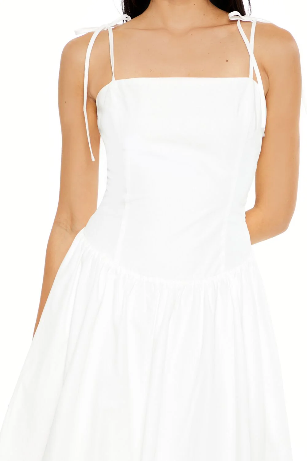 Bubble-Hem Tie-Strap Midi Dress - Image 10