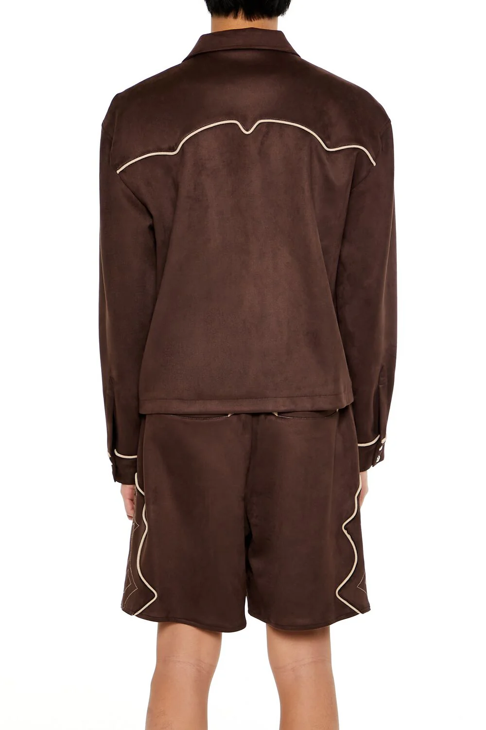 Geo Faux Suede Trucker Jacket - Image 5