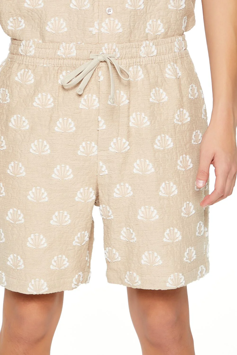 Textured Geo Drawstring Shorts - Image 10