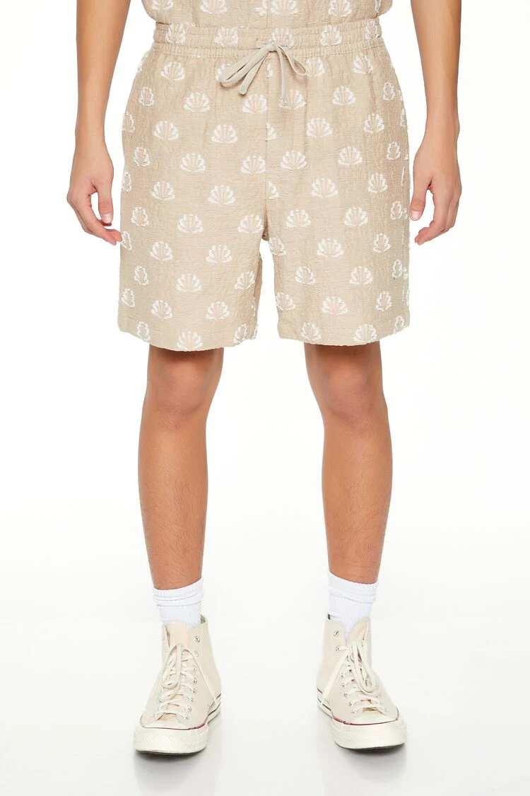 Textured Geo Drawstring Shorts - Image 7