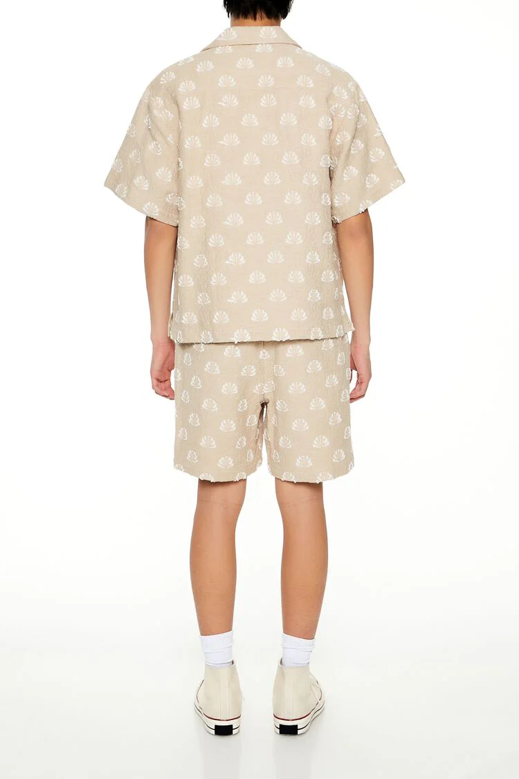 Textured Geo Drawstring Shorts - Image 9