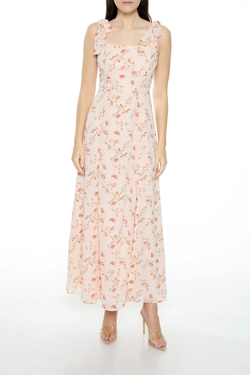 Floral Tie-Strap Maxi Dress - Image 2