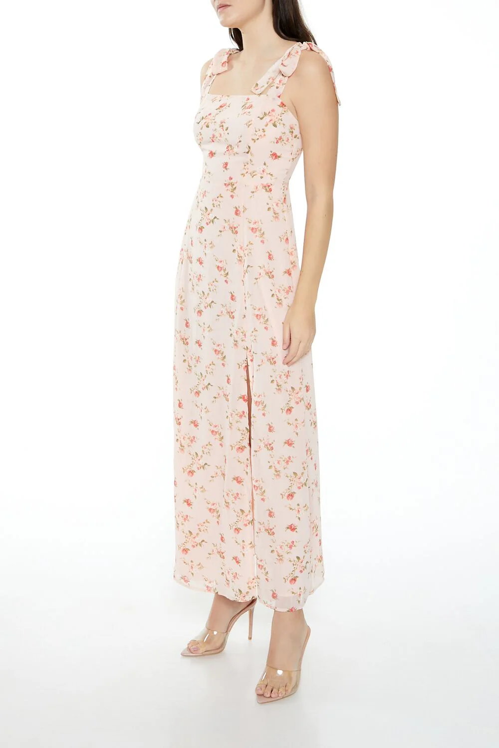Floral Tie-Strap Maxi Dress - Image 3