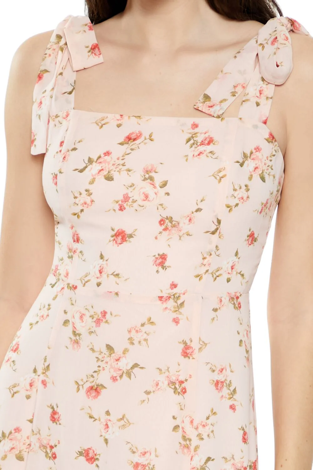 Floral Tie-Strap Maxi Dress - Image 5