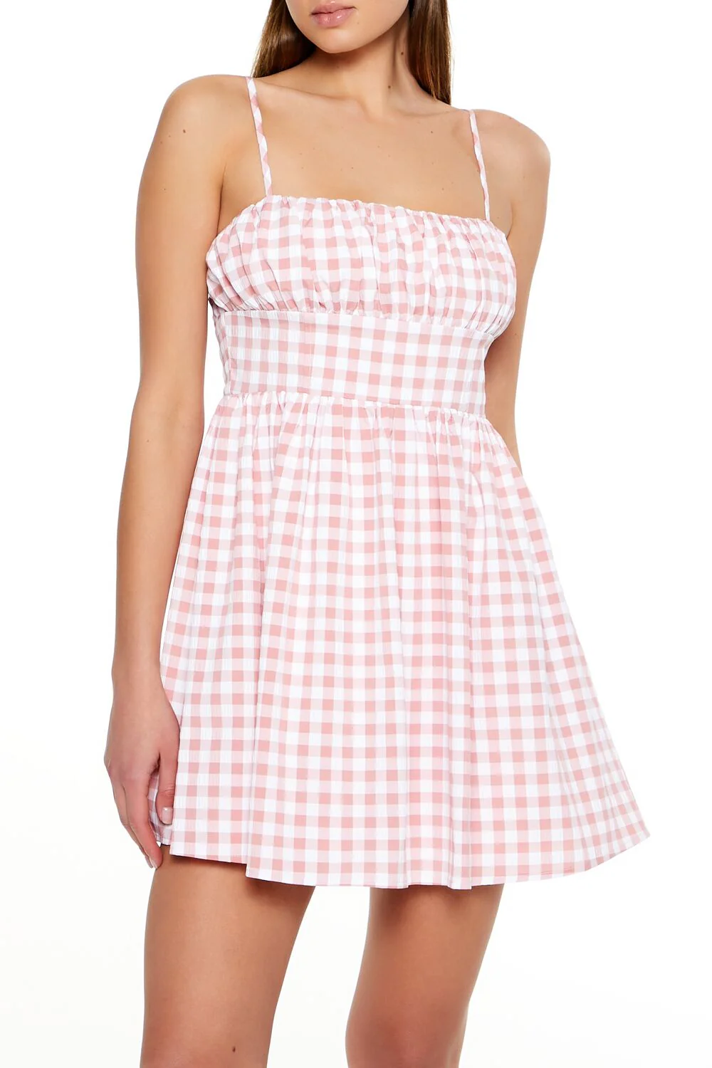Chiffon Gingham Mini Dress - Image 2