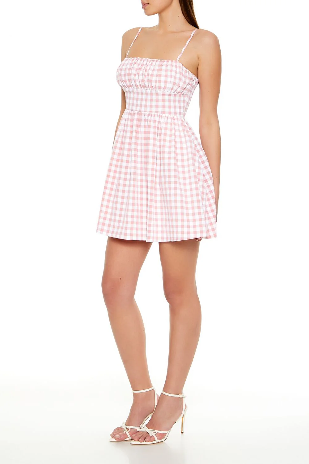 Chiffon Gingham Mini Dress - Image 3