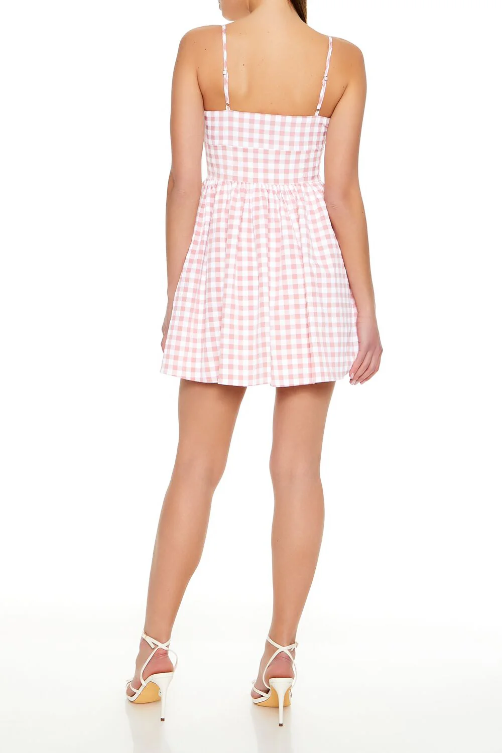 Chiffon Gingham Mini Dress - Image 4