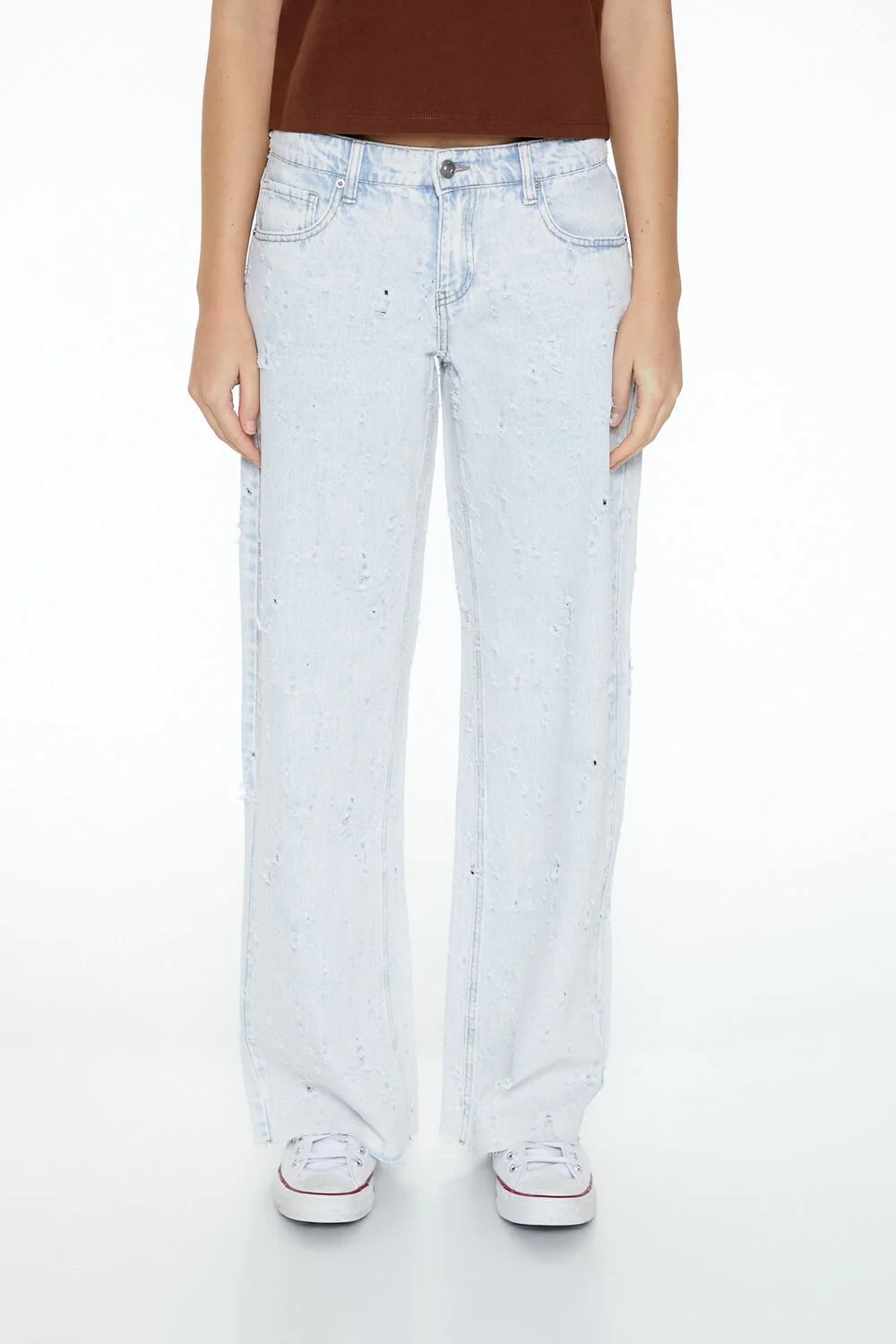 Low-Rise Baggy Wide-Leg Jeans - Image 2