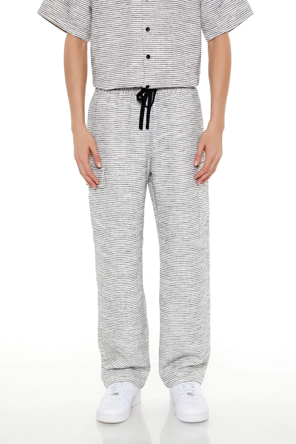 Striped Slim-Fit Cargo Pants - Image 2