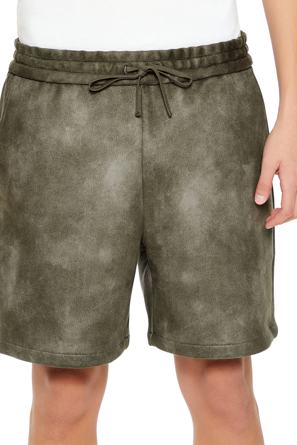 Oil Wash Faux Suede Shorts - Image 5