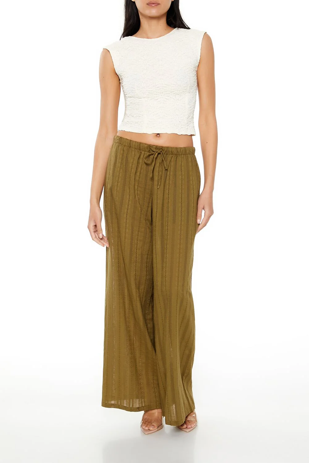 Floral Tie-Back Crop Top - Image 2