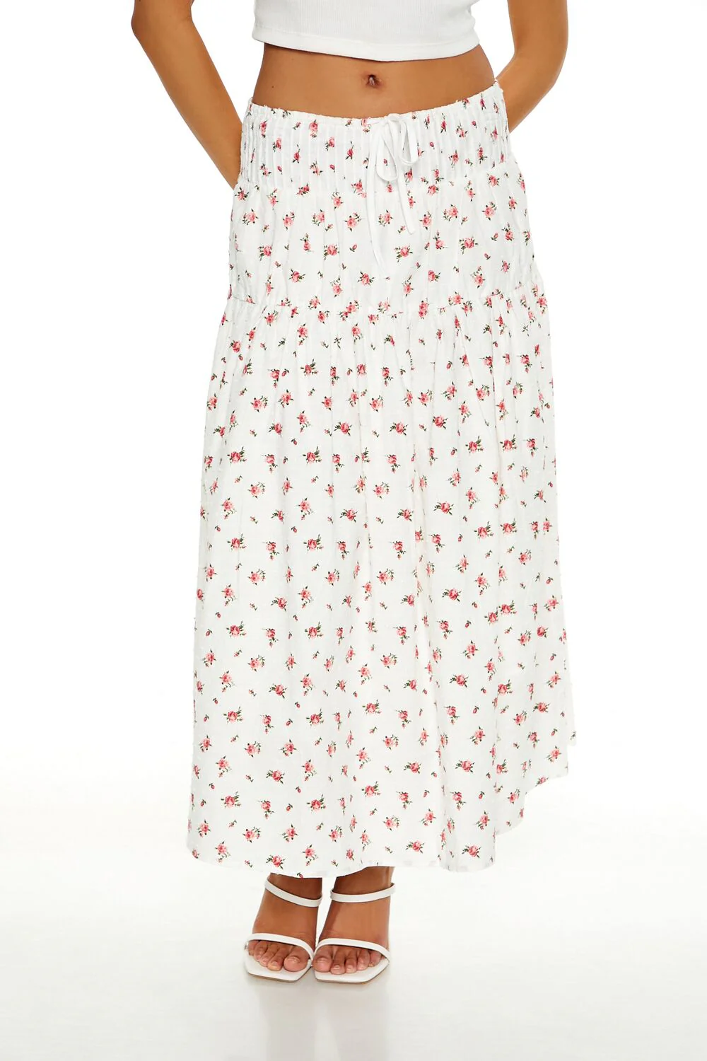Floral Print Maxi Skirt - Image 2
