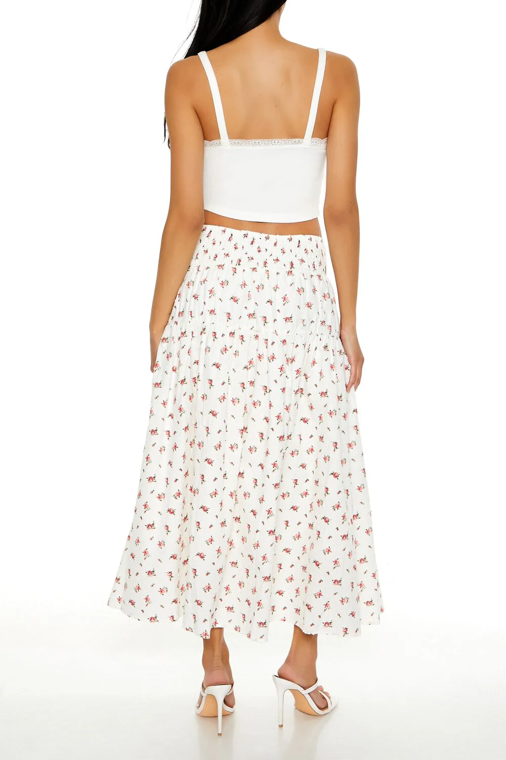 Floral Print Maxi Skirt - Image 4