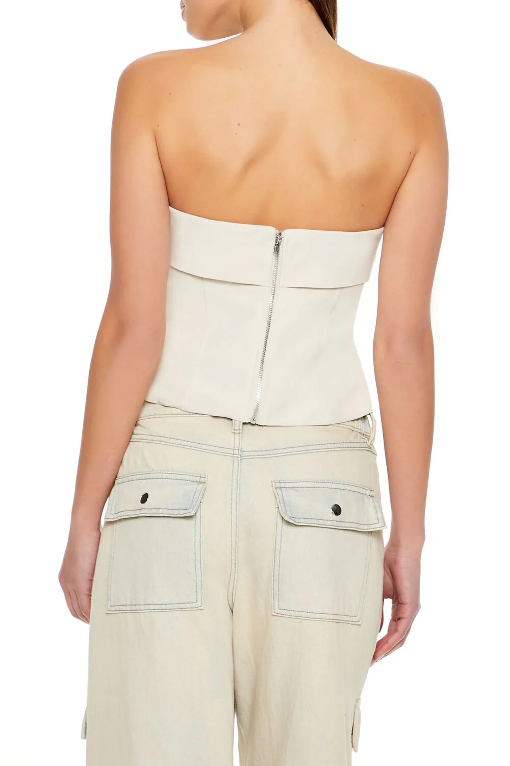 Foldover V-Hem Tube Top - Image 5
