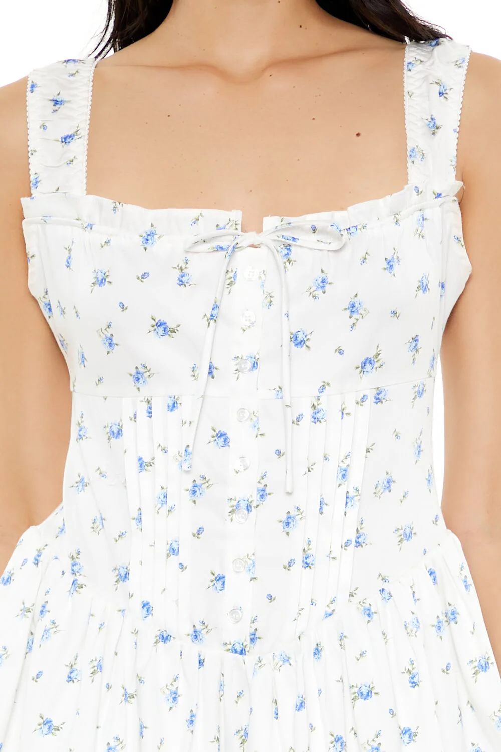 Floral Print A-Line Mini Dress - Image 5
