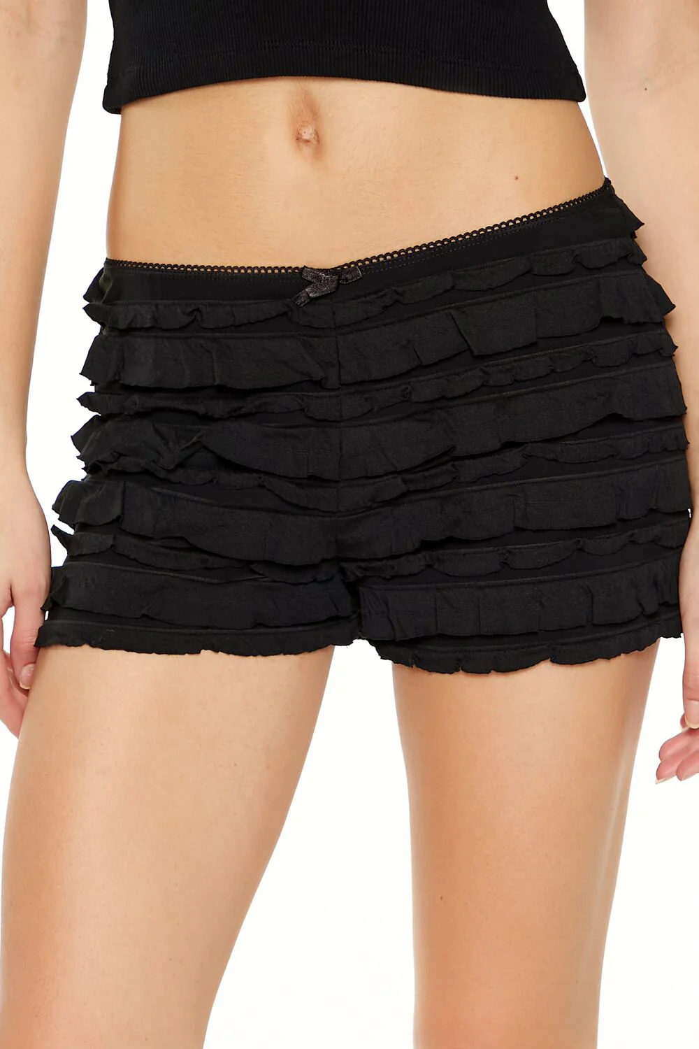 Tiered Ruffle-Trim Bow Shorts - Image 5