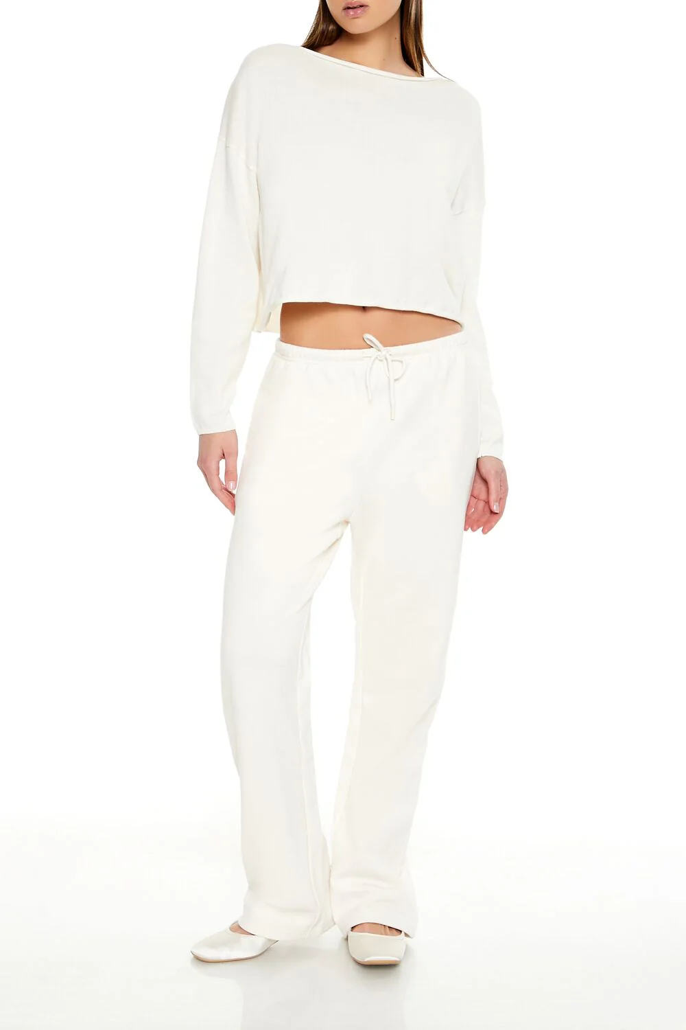 Drop-Sleeve Cropped Sweater - Image 2