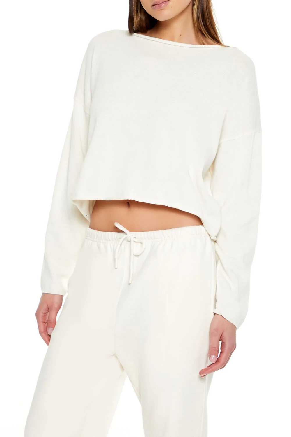 Drop-Sleeve Cropped Sweater - Image 4