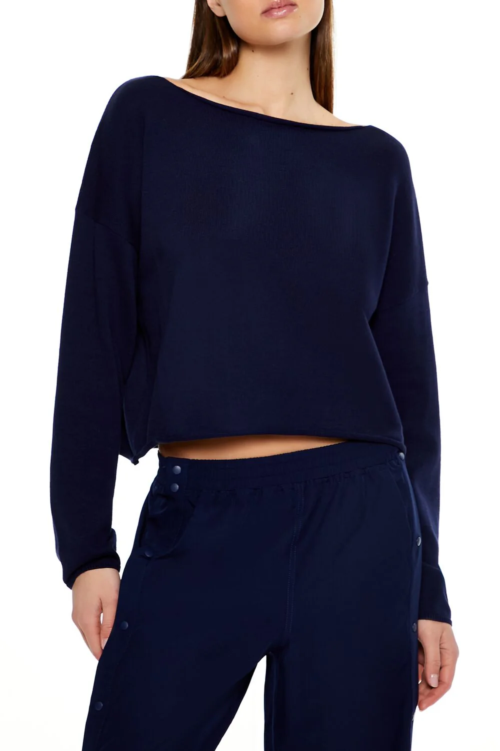 Drop-Sleeve Cropped Sweater - Image 6