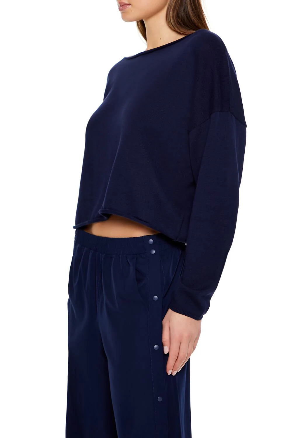 Drop-Sleeve Cropped Sweater - Image 8