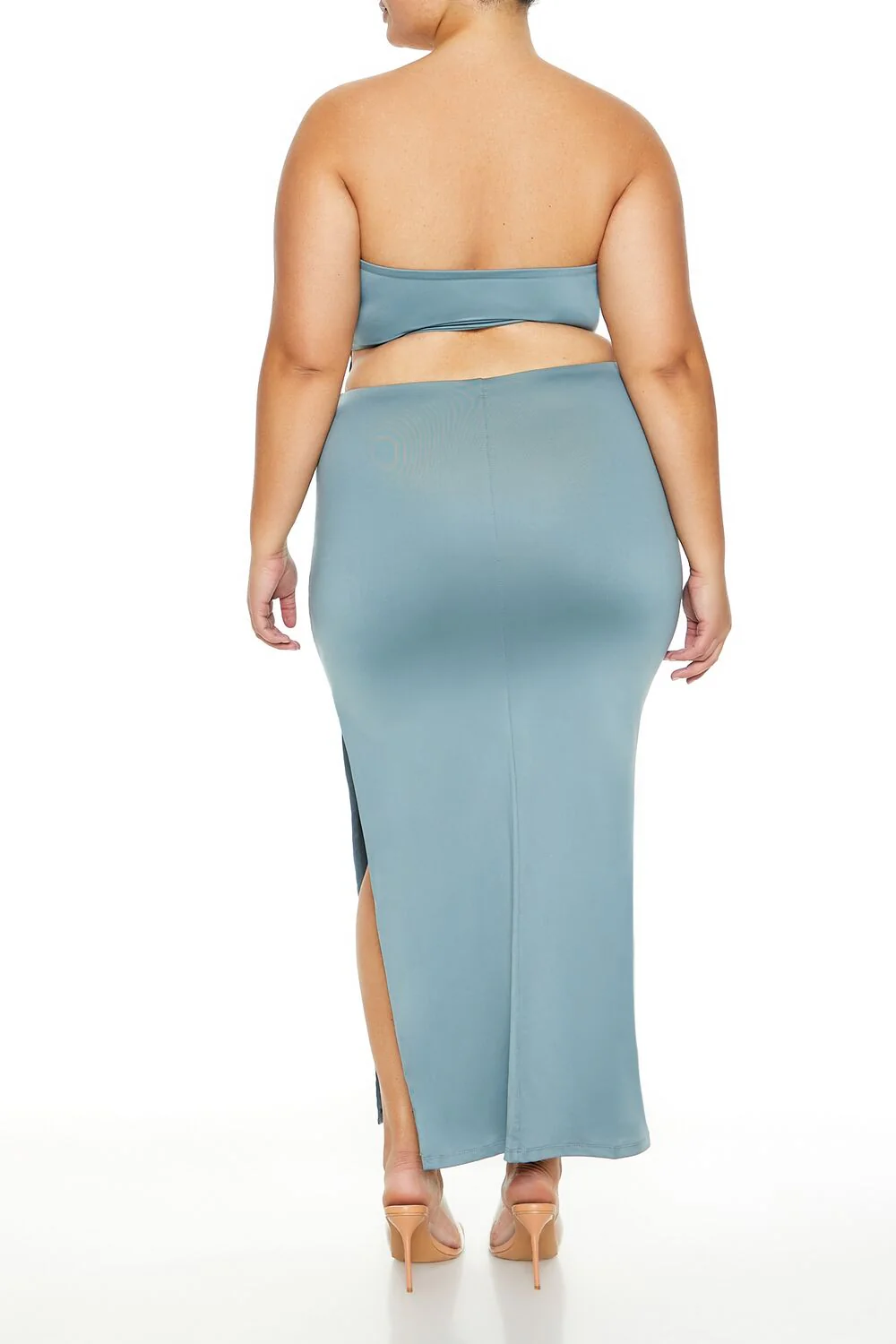 Plus Size Cutout Maxi Tube Dress - Image 11