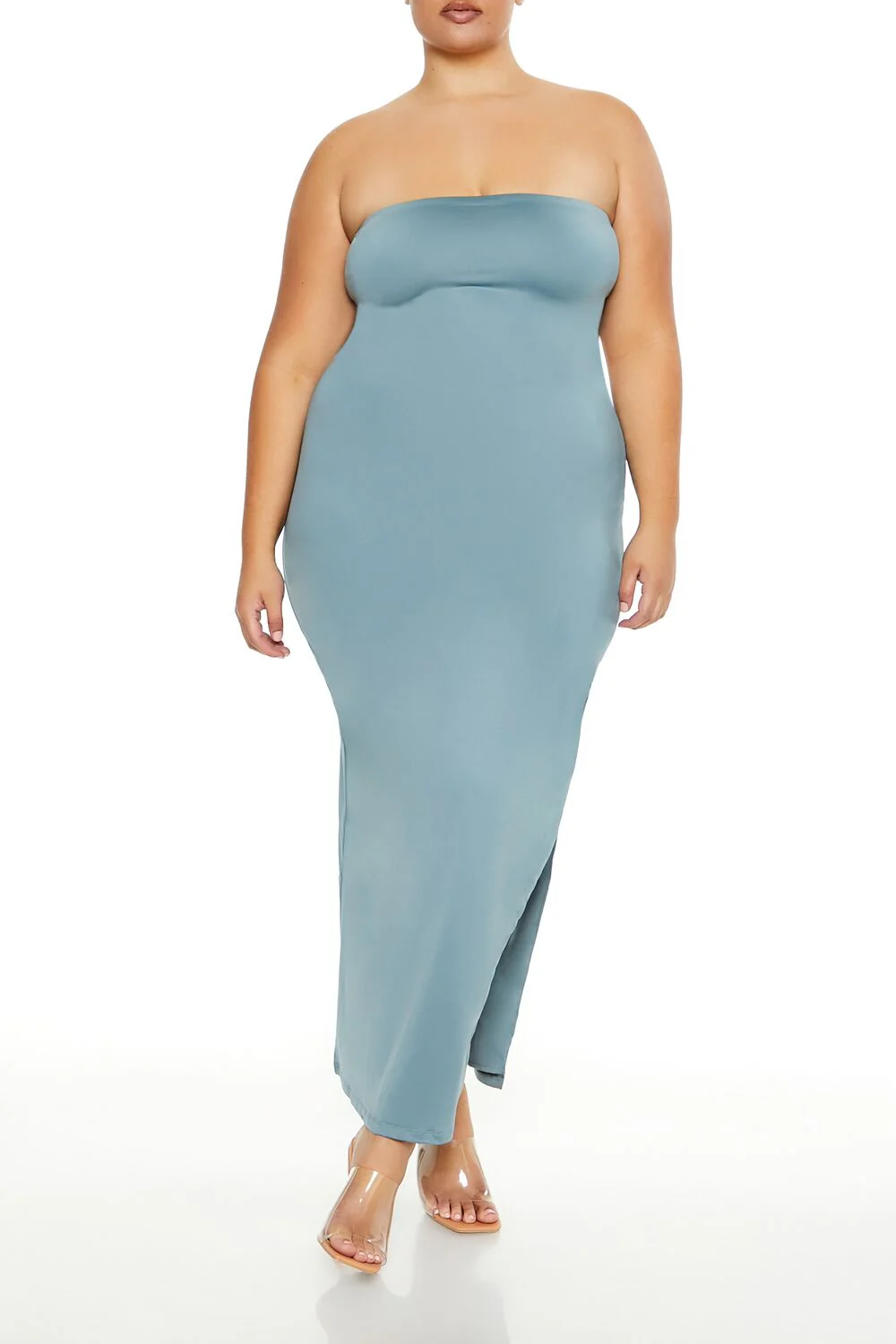 Plus Size Cutout Maxi Tube Dress - Image 8