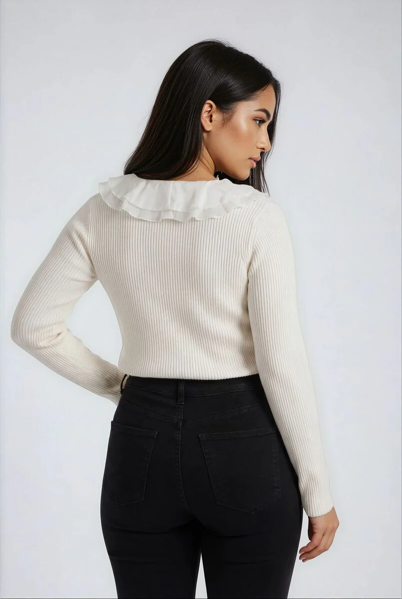Plus Size Ribbed Knit Tie-Front Cardigan - Image 2