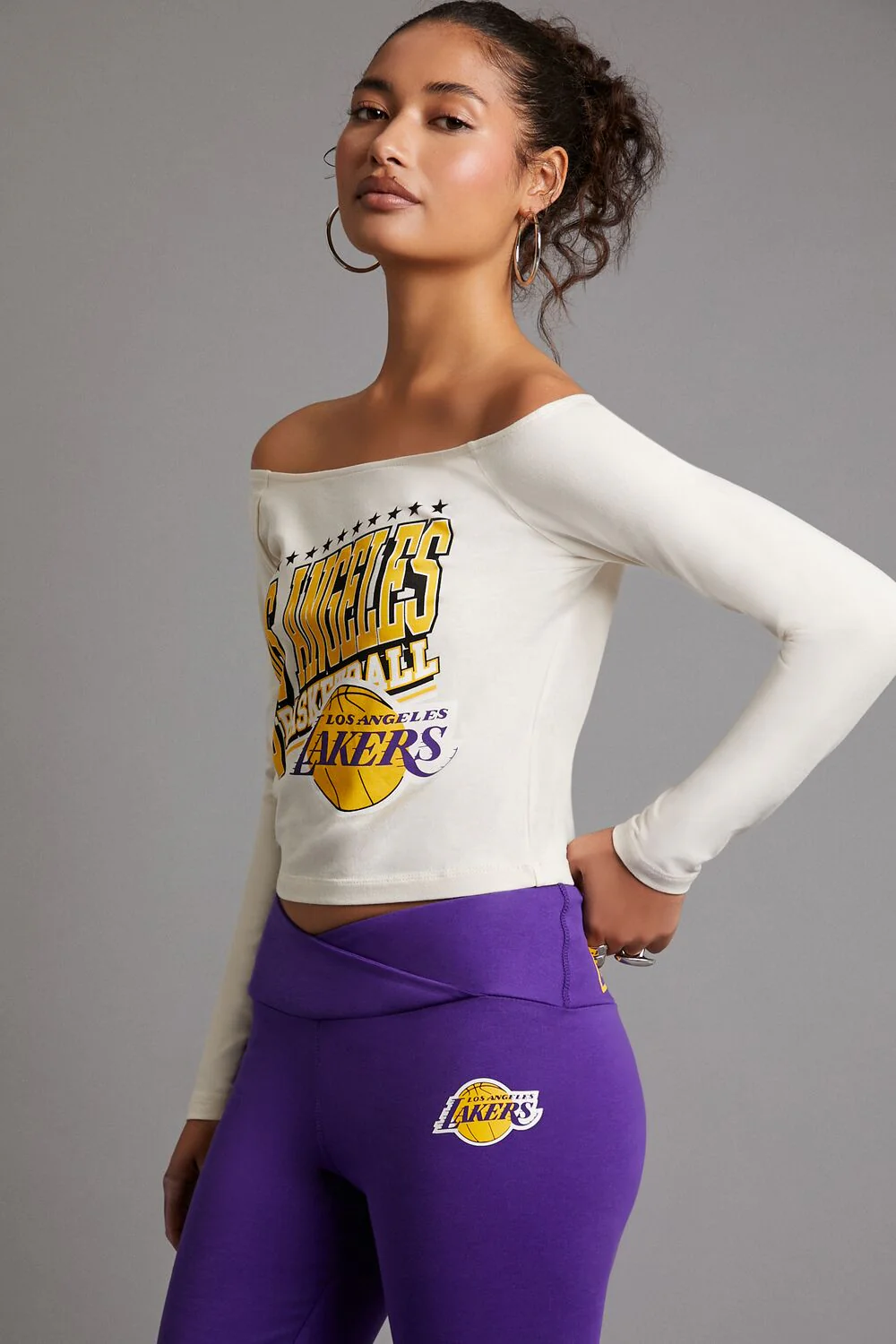 Los Angeles Lakers Off-the-Shoulder Top - Image 4