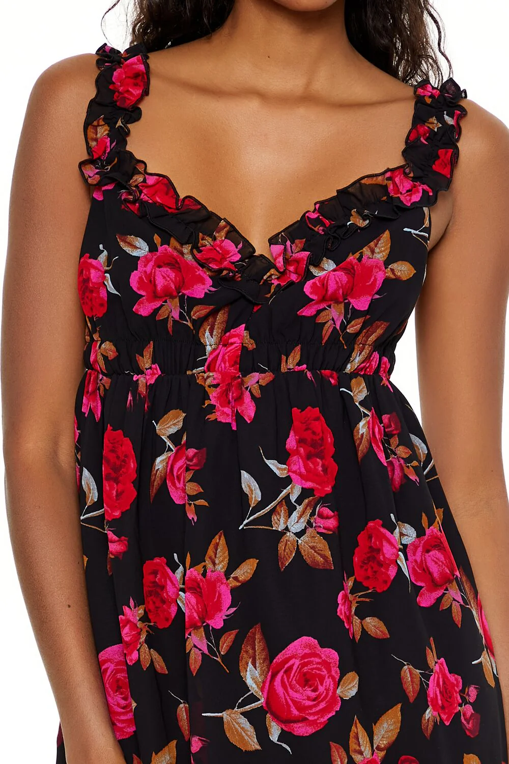 Ruffle Rose Mini Babydoll Dress - Image 5