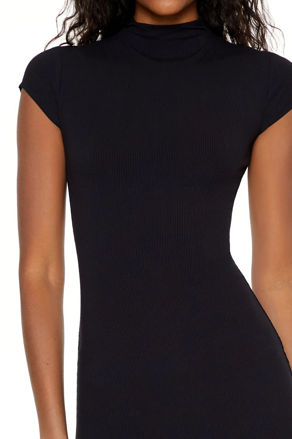 Mock Neck Bodycon Mini Dress - Image 5