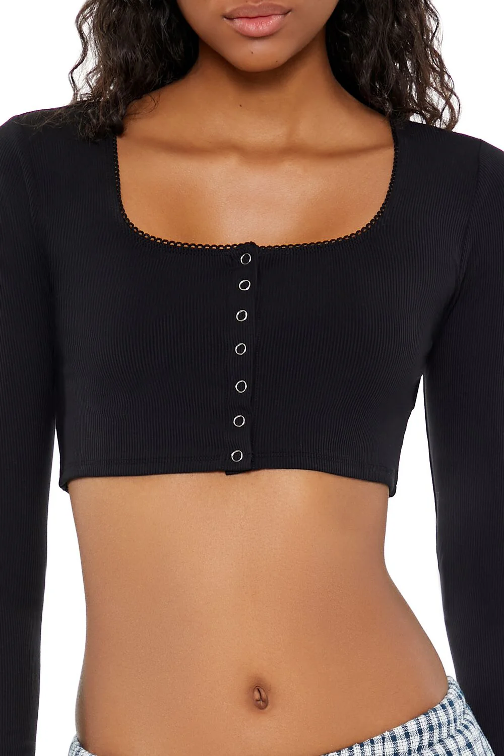 Picot-Trim Crop Top - Image 3