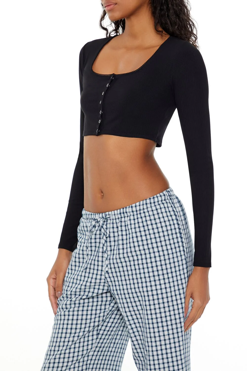 Picot-Trim Crop Top - Image 4