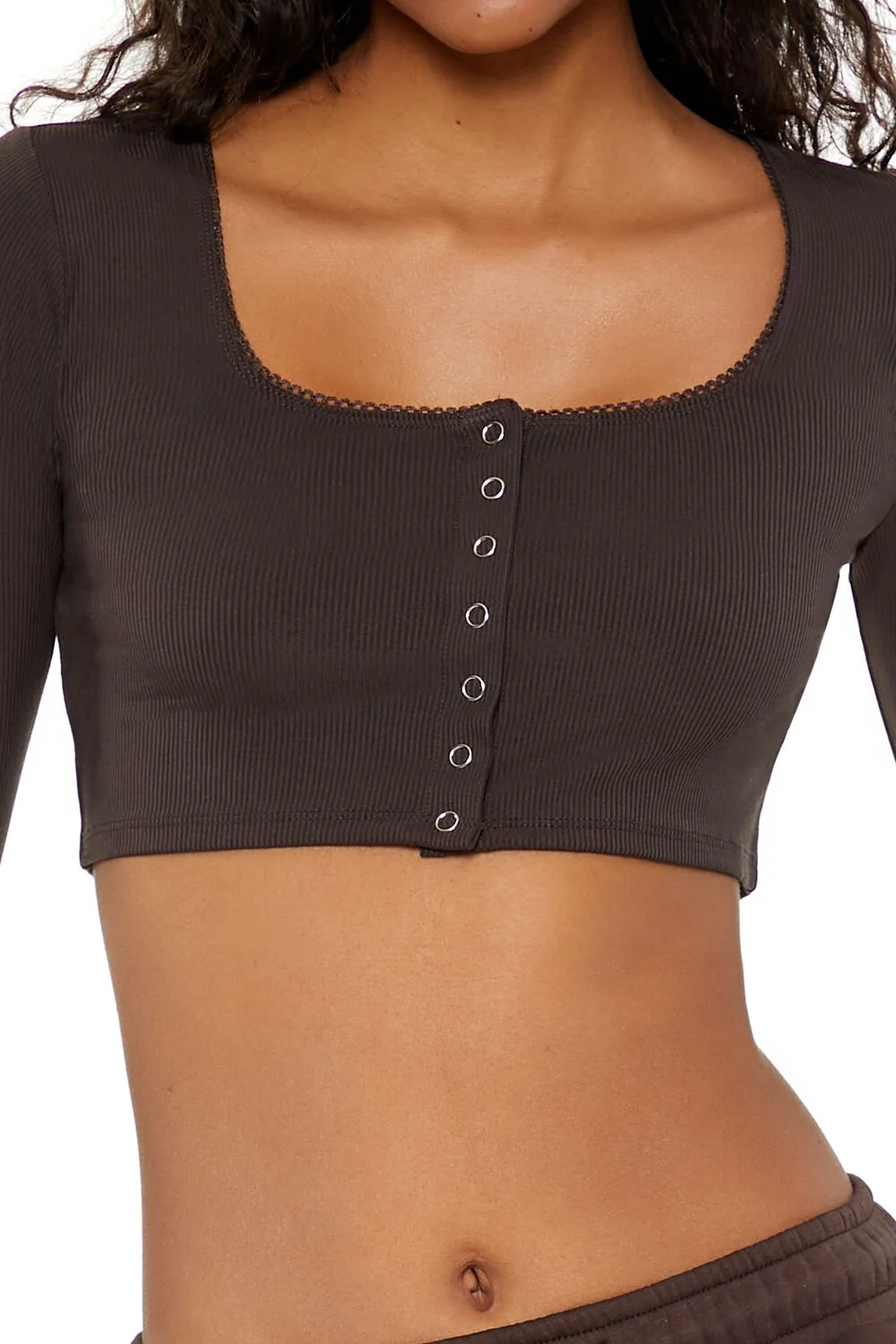 Picot-Trim Crop Top - Image 8