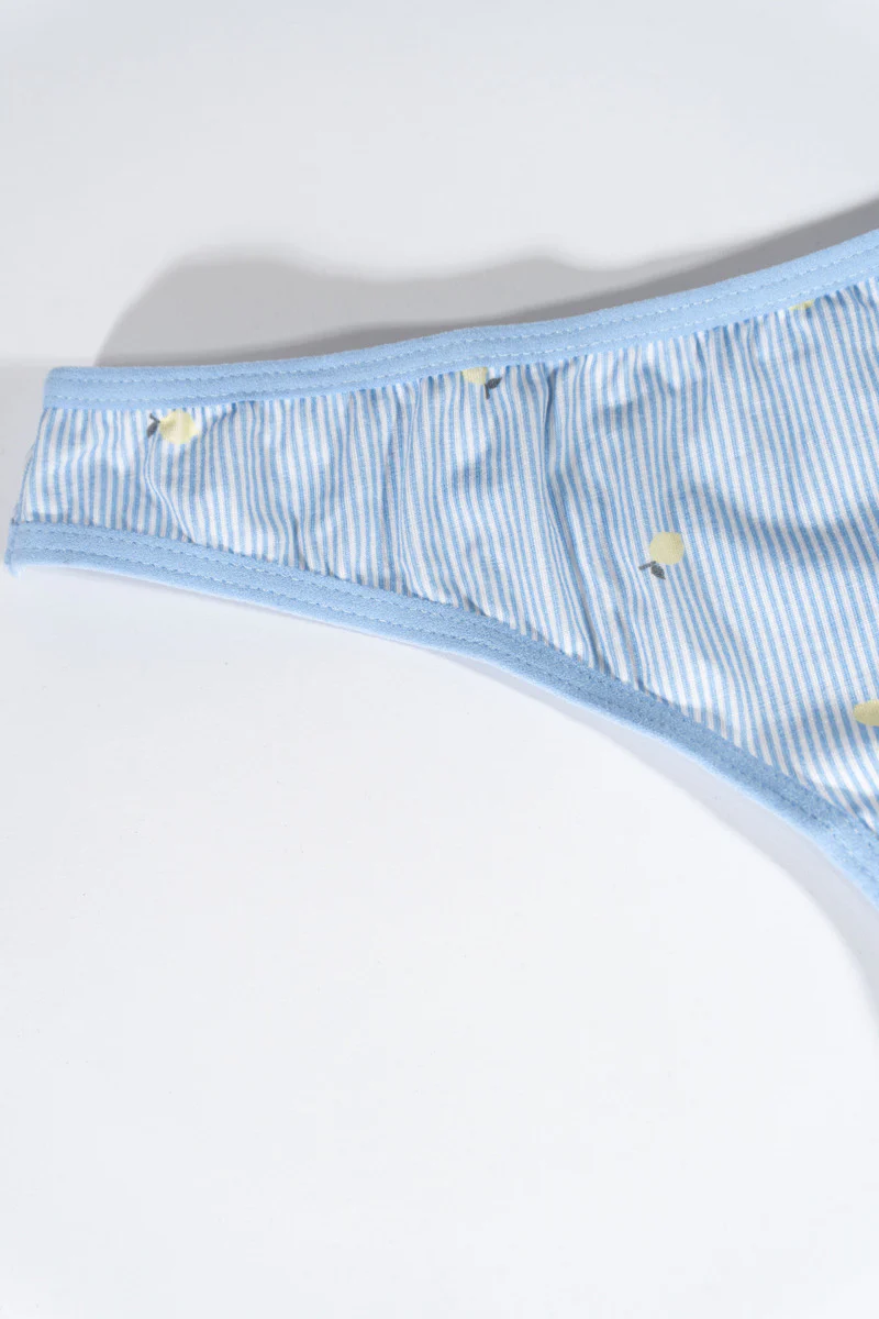 Ribbed Floral Thong - Image 2