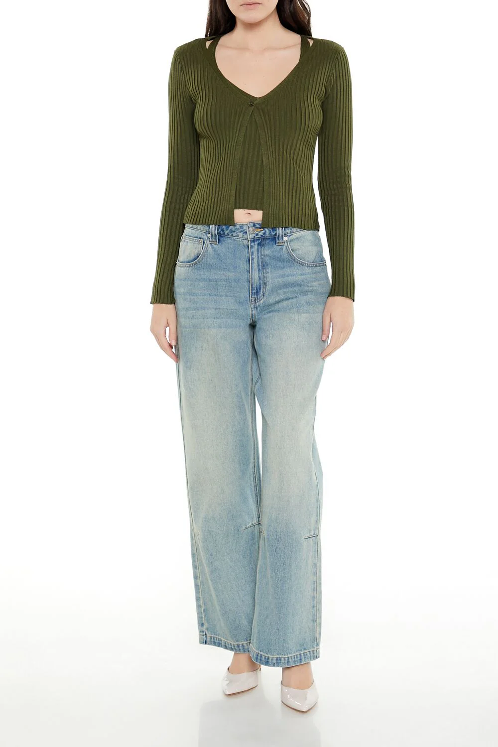 Tank Top & Cardigan Sweater Set - Image 2