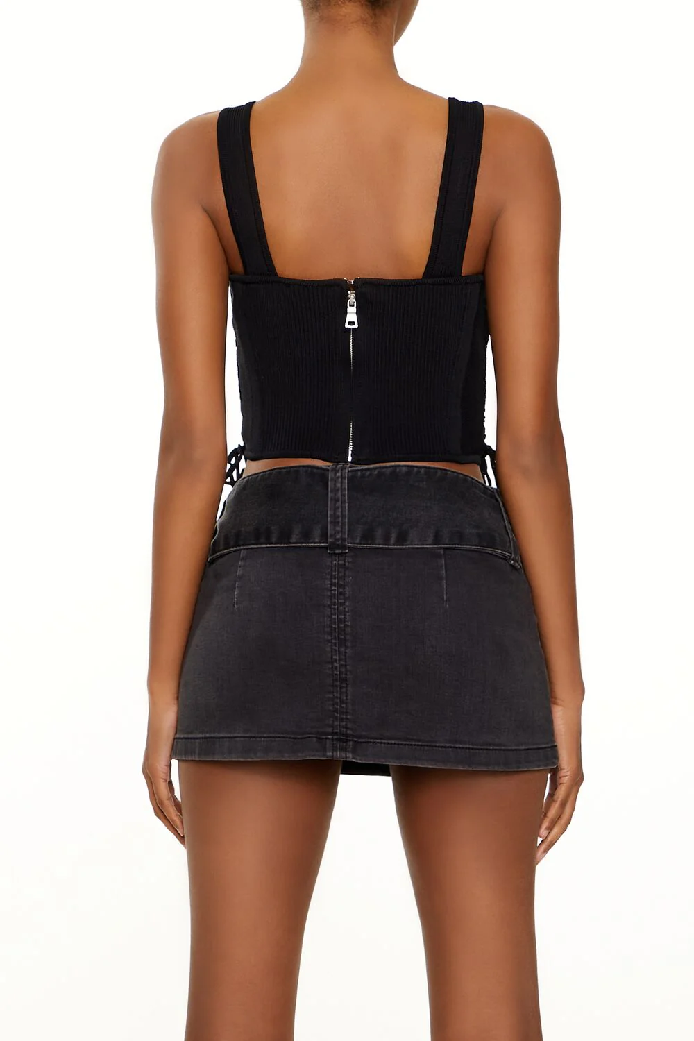 Sweater-Knit Plunging Crop Top - Image 5